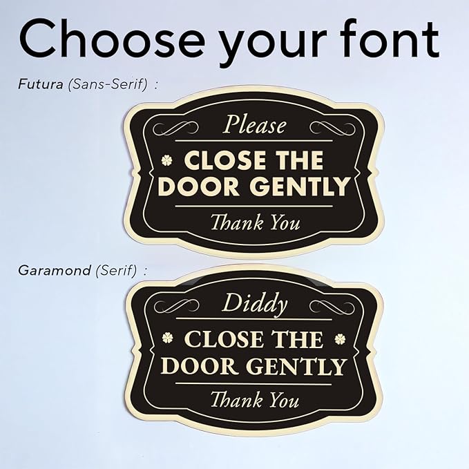 Custom Decorative Outdoor Metal Sign - Personalized Aluminum Driveway Sign, Waterproof, Made In USA - Design 3 Black Charcoal 10x7 In