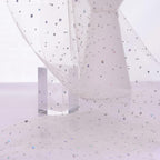 Glitter Tulle Rolls, 6' by 50 Yards (150FT) Sequin Tulle Netting Fabric for Tutu Skirts Sewing Birthday Wedding Party Decoration (Ivory)