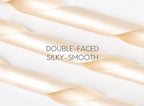 Light Champagne Satin Ribbon 1-1/2 Inch x 50 Yards Double-Faced Polyester Ribbons for Flower Bouquet Gift Wrapping Party Decor Wedding Invitation DIY Craft