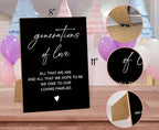 Wedding Signs for Reception, 8x11 Black Minimalist Style Love Signs for Wedding, Memorial Table Sign for Wedding, Bridal Shower Decor, Weddings Reception Decor-16