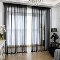 Window Black Sheer Curtains 60 Inches Width 120 Inches Long 2 Panels Sheer Curtain Clear Curtains Basic Rod Pocket Panel for Home Living Room Bedroom Kids Room Yard Patio Parlor Sliding