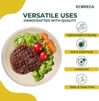 150-Piece Biodegradable Palm Leaf Dinnerware Set | 10", 7", 5” Inch Round Plates |Eco-Friendly Disposable Plates & Cutlery for 25 Guests Forks, Knives & Spoons for Wedding, Parties, BBQ