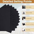 28 Sheets Black Cardstock 8.5 x 11 for Halloween, 92lb Heavyweight Black Construction Paper Card Stock for DIY Cards, Scrapbooking, Greeting Cards, Invitations