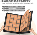 Premium Card Binder 16 Pocket,Trading Card Binder Holds up to 1000+Cards Sturdy Card Collection Album, Card Holder Folders for MTG, TCG, Game Cards & Sports Cards