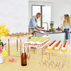 3 Pieces Cupcake Stand Holder, Clear Acrylic Dessert Table Display Set with Iron Support Legs for Birthday Candy Bar Décor Weddings, Parties Events