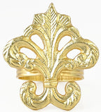 Lightweight Metal Napkin Rings Set of 12 - Fleur-de-Lis Napkin Holders for Dining Table, Weddings, and Special Events - Elegant Table Décor for Home & Restaurants (Gold) - CLEENTABLE