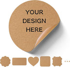 Custom Stickers for Business Logo,Personalised Logo Stickers for Small Business,Any Shape and Size Waterproof Label.Perfect for Branding, Packaging Stickers, Glossy Stickers. (Kraft Paper)
