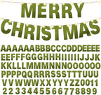 TaoBary 112 Pcs DIY Letter Kit Glitter Customizable Banner Letters Include 107 Letters and Numbers 3 Rope and 2 Needles for Birthday Halloween Christmas Wedding Valentine Party Decor(Bright Green)