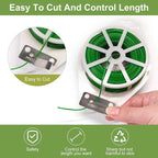 SumDirect Plant Ties,656FT/200m Green Garden Twist Ties with Cutter for Gardening Plants Growth and Care,Plant Garden Twine Wires for Office Home Cable Organization (656 Feet / 200 Meters(1 Roll))