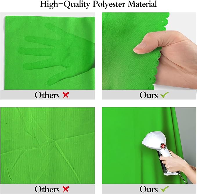 Green Portable Backdrops 5x7ft Solid Color Photo Backdrops Photoshoot, Photography Background Curtain