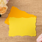 50 Pack Blank Kraft Cards Cardstock Thick Paper Brown Greeting Cards for DIY Gift Card Menus, Baby Shower and Wedding Invitations (Yellow, 5 Colors, 5x7IN)