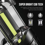 Lichamp LED Camping Lantern, 4 Pack Battery Powered Flashlight for Power Outages, Portable Collapsible Hanging Light Essential for Home, Outdoor, Emergency Lamp Survival Kit Gear for Hurricane, Black