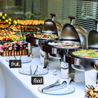 40 Pcs Food Labels for Party Buffet, 3 x 4 Inches Mini Chalkboard Signs, Food Tags Labels for Party Supplies, Small Chalk Board Signs, Catering Supplies Buffet Display, Easy to Write and Wipe