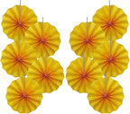 Yellow Birthday Decorations,DIY Yellow Paper Fans Hanging Decoration ,Party Supplies Party Fans 8in, Wedding Graduation Events Accessories 30 Color DIY Set （Yellow）
