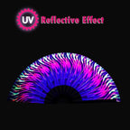 Boots on The Ground Fan, Large Folding Hand Fan for Women and Men, Popping Fans for Line Dancing for Raves, EDM, Dance Party, and Home Decoration