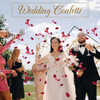 300+ PCS Biodegradable Red Rose Petals Wedding Confetti, 20+ Cups Dried Flower Petals for Valentine's Day, Bath, Bridal Shower, Soap, Candle Making, Mother's Day Presents and Bridal（2 QT）