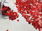 4000Pcs Hearts Shape Glitter Cute Sprinkle Party Confetti Table Decoration for Valentine's Day, Celebration, Wedding, Engagement Supplies (Red Hearts)