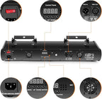 DJ Laser Lights,5 Beam Effect Sound Activated Strobe Laser Light Show with Remote Control Laser Light Projector Party Lights Indoor for Birthday Disco KTV Club Stage DJ Lighting