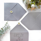 50 Pack 5x7 Envelopes Letter Size, Grey A7 Envelopes Self Seal for Wedding Invitation, Envelope 5.4x7.6 for Greeting Cards, Photos, Baby Shower, Graduation, Thank You Cards, Announcements
