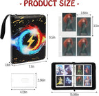 Madrigal Trading Card Binder 4 Pocket,400 Pockets Card Holder with 50 Removable Sleeves,Trading Card Albums for Game Cards,Premium Card Book, Game Cards & Sports Cards Black