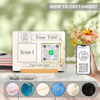 Personalized Custom Metal QR Code Sign Venmo Cashapp Scan to Pay with Stand Instagram Facebook Social Media QR Signs Bar Code QR Plaque Print for Business Salon Beauty Store Restaurant Wifi Sign (Horizontal 1)