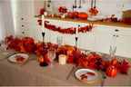 Party Joy 6PCS Artificial Maple Leaf Garland - 5.6Ft Autumn Red Fall Decor for Front Door, Table & Wall, Thanksgiving Garland Hanging Vines with Realistic Leaves