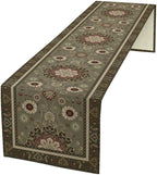 Vintage Paisley Floral Table Runner, Brown Boho Rustic Farmhouse Flower Pattern for Home Kitchen Table Decor Dining Coffee Room Party Decor 13x36in
