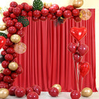 AK TRADING CO. 10 feet x 8 feet IFR Polyester Backdrop Drapes Curtains Panels with Rod Pockets - Wedding Ceremony Party Home Window Decorations - RED