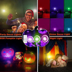LED Color Changing Pumpkin Lights with Timer Control, Colored Puck Light Battery Operated, 16 Multi Colors LED Cabinet Light, Under Counter Lights, Valentine Day Holiday RGB Decoration Candles