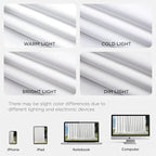 Joydeco White Curtains Backdrop for Wedding Parties, Photo Backdrop Curtains for Wedding Decorations Birthday, Wrinkle Free Polyester 5ft x 10ft Fabric Drape 2 Panels with Rod Pockets