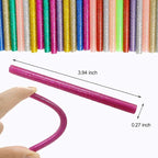 Glitter Hot Glue Sticks for Hot Glue Gun 14 Colors 84 Pack Bulk Colored Glitter Glue Stick for Mini Glue Gun Sticks 7mm 100mm Mini Glue Sticks for DIY Art Craft Repair Colored Hot Glue Gun Sticks