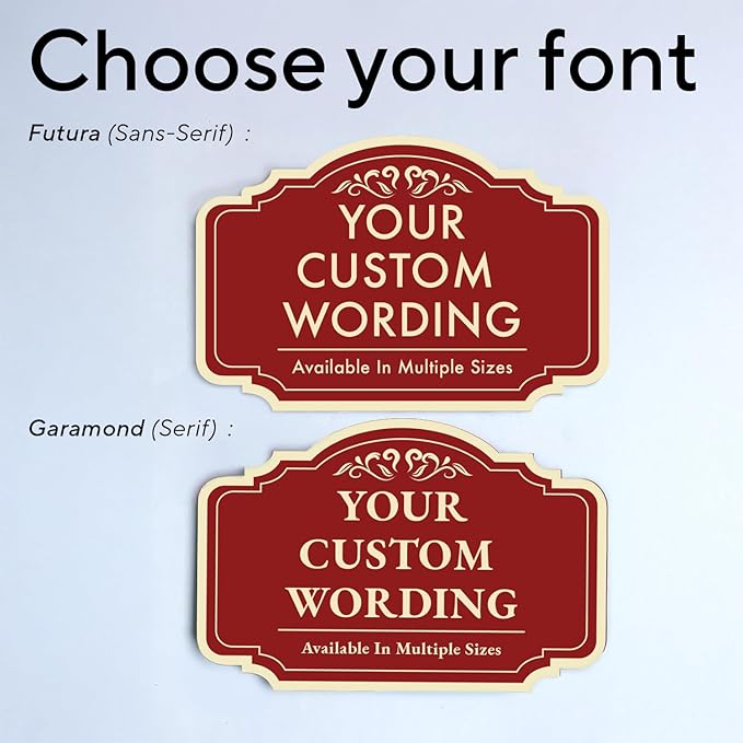 Custom Decorative Outdoor Metal Sign - Personalized Aluminum Driveway Sign, Waterproof, Made in USA - Design 2 Red Brick 42x28 In