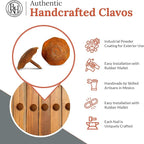 10 Pack 1.25" Round Head Iron Clavos Decorative Nails – Rusted – Handmade Rustic Round Fasteners for Farmhouse Shutters, Faux Wood Beams, Barn Doors, Shutters, Gates – Ornamental Wood Accent