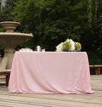 SquarePie Sequin Tablecloth 50 x 72 Inch Pink Sparkly Table Linen for Wedding Party
