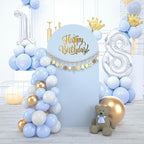 bricia Wedding Arch Backdrop Stand Cover, 7.2FT Double Sided Stretchy Arch Cover Fitted Wedding Birthday Party Banquet Decoration (Bluemist 86.4''Lx48''W)