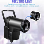 Pinspot Light 15W DMX, Czgor RGBW Disco Ball Lights with Remote Control / DMX512 / Sound Activated Pin Spotlight for Mirror Ball DJ Party Wedding Show
