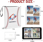 Baseball Card Binder,Trading Card Binder 4 Pocket,400 Pockets Card Holder with 50 Removable Sleeves,Trading Card Albums for Game Cards,Premium Card Book, Game Cards & Sports Cards White