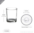 WGV Tea Light Votive Candle Holder 2x2.4, Clear Tiny Utility Cylinder Glass Vase, Small Planter Terrarium for Home Accent Decor, 24 Pieces