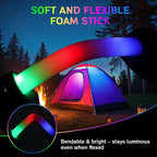 AOWDIAO 100 Pcs 16″ Foam LED Glow Sticks, 3 Light Up Modes, Party Favors for Wedding, Festival & More