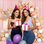 10ft x 10ft Ligt Pink Backdrop Curtains for Parties, Fabric Satin Background Curtain with Rod Pockets for Weddings, Birthday, Baby Shower, Photography, Graduation Party Backdrop Drapes, 2 Panels