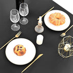 8 Pack Satin Tablecloth 90 x 156 Inch Black Rectangle Silky Satin Table Cover,Bright Silk Smooth Table Cloth,Overlay Silky Table Cover for Wedding Party Banquet Event Dining Decoration