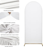 Wedding Arch Cover 6FT Arch Backdrop Cover Spandex Fitted Arch Cover for Round Top Chiara Backdrop Stand Covers for Wedding Birthday Party Baby Shower Banquet Ceremony Decoration