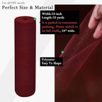 Burgundy Tulle Fabric Rolls 54 Inch by 10 Yards Fabric Tulle Bolt for Wedding Christmas Decorations Gift Wrapping DIY Tutu Baby Shower Table Skirt Birthday Party Craft Supplies