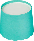 Panificio 6 Ounce Cupcake Wrappers, 200 Scalloped Baking Cups - Oven-Ready, Greaseproof, Turquoise Paper Cupcake Liners, Disposable, For Birthdays, Baby Showers, Or Weddings - Restaurantware