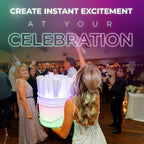 Foam Glow Sticks Bulk - 100 Red Foam Light Up Sticks and LED Foam Sticks - 100 Reusable 16" Light Up Foam Sticks Red Foam Glow Sticks for Wedding, Parties, and Dancing