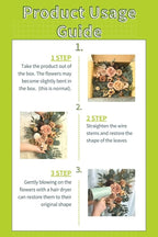 Wedding Sign Faux Flower Swag (Pack of 2) for Ceremony Party Reception Entrance Floral Decor Wall Easel Stand for Wedding Poster Welcome Sign (Terracotta)