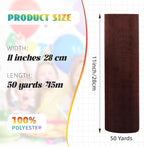 Crystal Organza Fabric Tulle 11 Inch by 50 Yards Sheer Tulle Rolls for DIY Craft Wedding Party Baby Shower Decor Gift Wrapping Party Supplies (Brown)