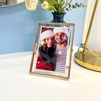 Rose Gold Floating Frame, 5"x7", Vertical, For Picture 4x6, 3.5x5, 2x3, Tabletop Use, Classy Gift For Anniversary, Wedding or Birthday