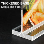 Acrylic Sign Holder 5.5x8.5 Inches 4 Pack, Double Sided Clear Display Stand Table Top Sign Paper Holder, Vertical Menu Flyer Holder, Plastic Sign Frame for Stores, Restaurants, Hotels, Office