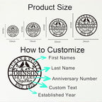 Personalized Wedding Anniversary Sign Gifts, Custom 50th 40th 65th 60th 25th 70th Anniversary Metal Sign, Wedding Gifts for Couples, Custom Name Sign, House Warming Gifts New Home